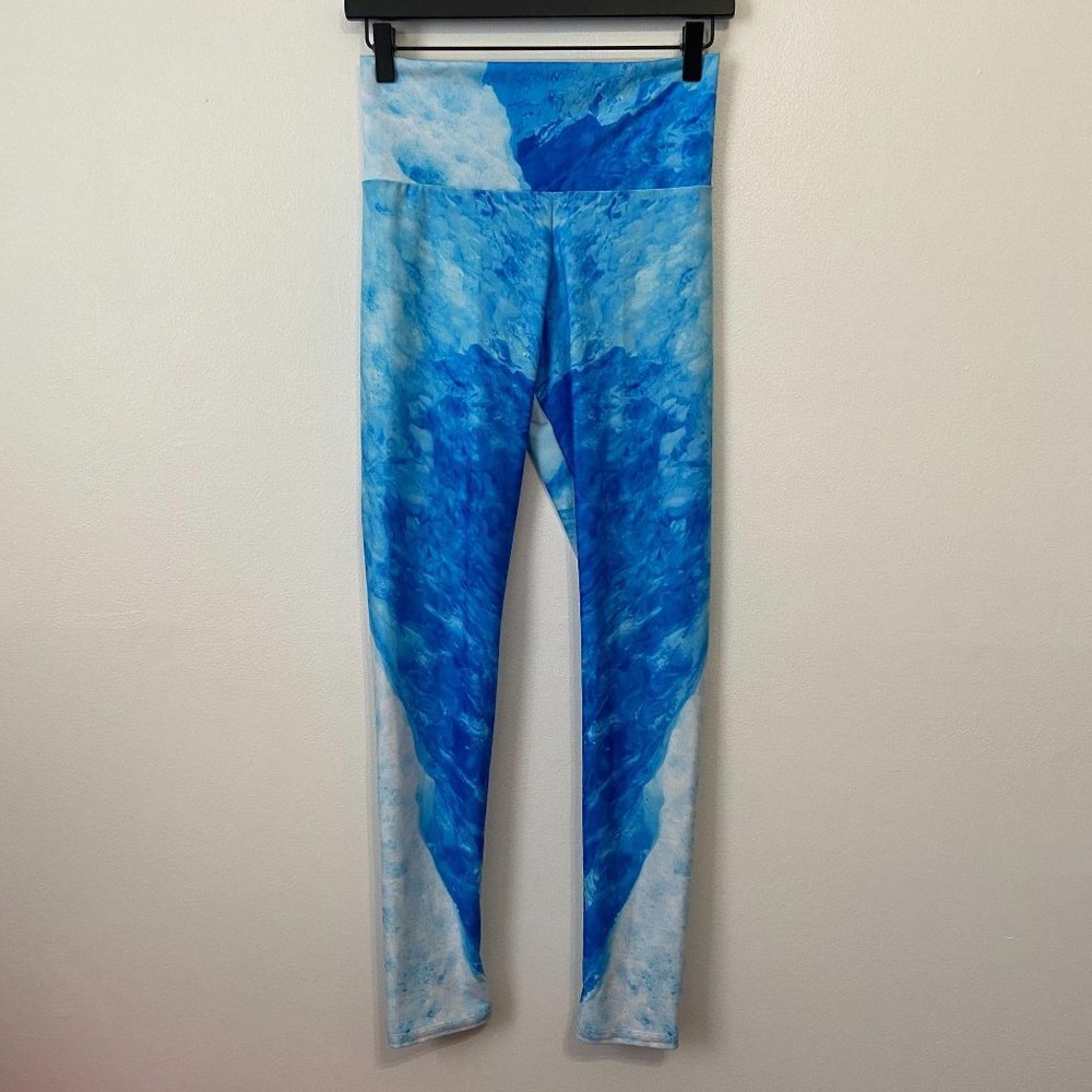 Art of Where Blue Watercolor Leggings Size M